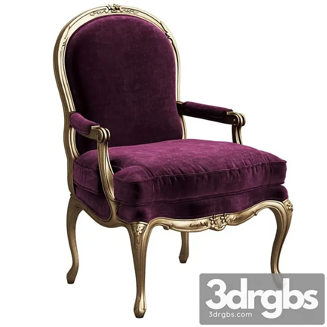18th century french painted fauteuils 2 3D Model Download