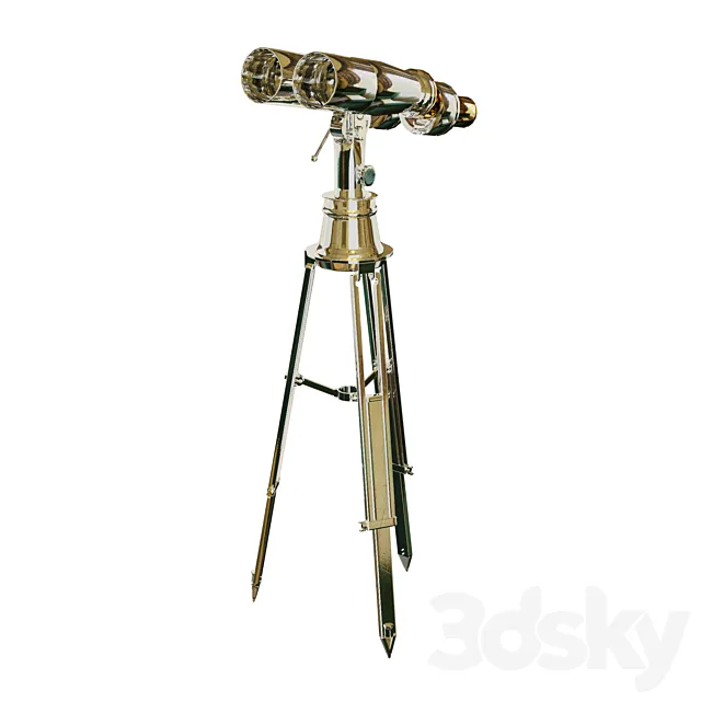 1920s Naval Tabletop Binoculars 3DModel
