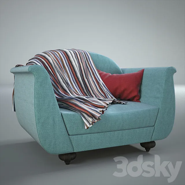 1920s vintage armchair 3D Model