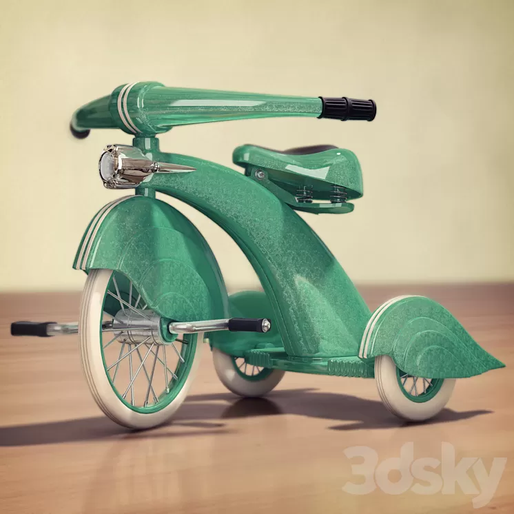 1930s Vintage Tricycle 3D Model 1930s Vintage Tricycle 3D Model