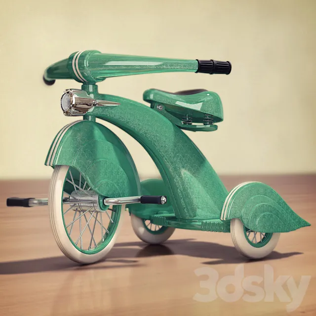 1930s Vintage Tricycle 3DModel 1930s Vintage Tricycle 3DModel