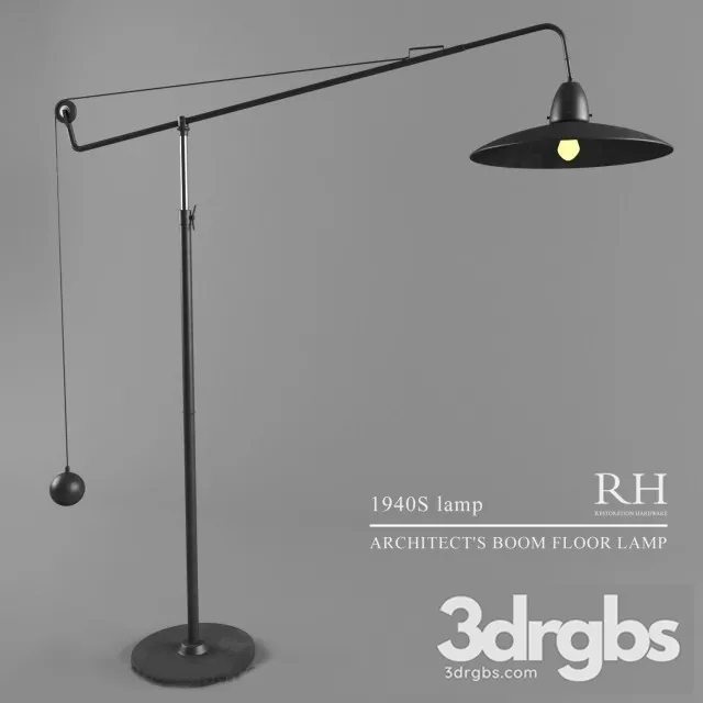1940s Architects Boom Lamp 3D Model Download