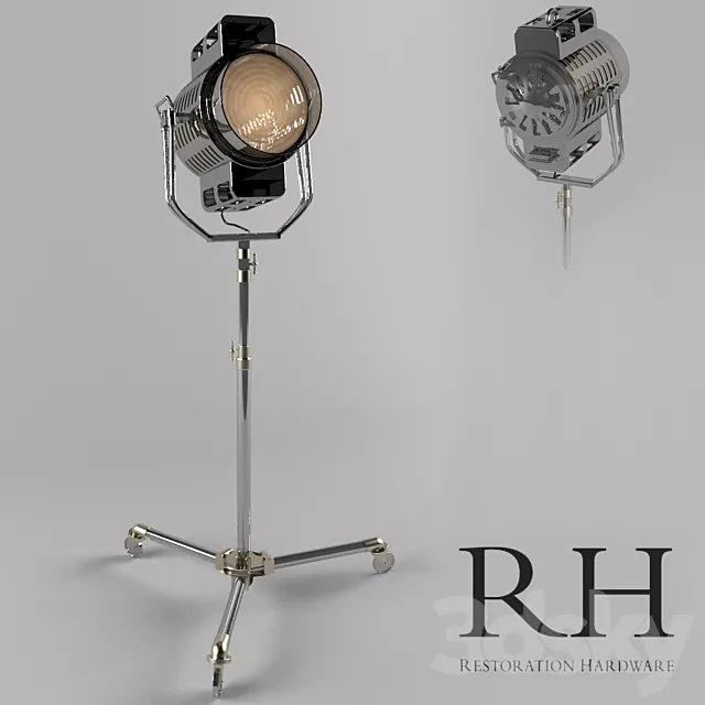 1940s Hollywood Studio Floor Lamp 3DModel 1940s Hollywood Studio Floor Lamp 3DModel