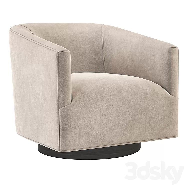 1950S Italian Shelter Chair Restoration Hardware RH 3D Model 1950S Italian Shelter Chair Restoration Hardware RH 3D Model