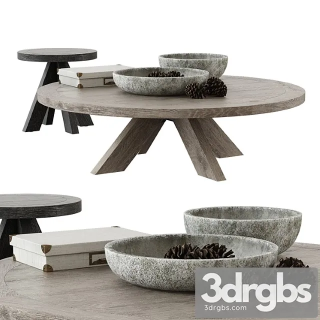 1960s french x-base round table 3D Model Download 1960s french x-base round table 3D Model Download