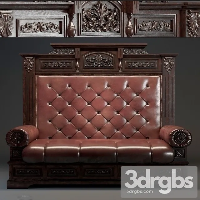 19th Century Antiques Sofa 01 3D Model Download 19th Century Antiques Sofa 01 3D Model Download