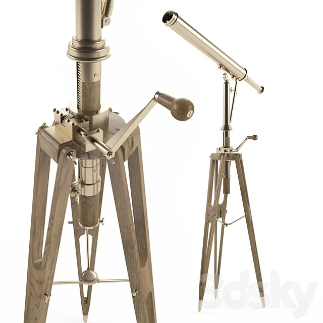 19th_c._parisian_brass_telescope 3DModel 19th_c._parisian_brass_telescope 3DModel