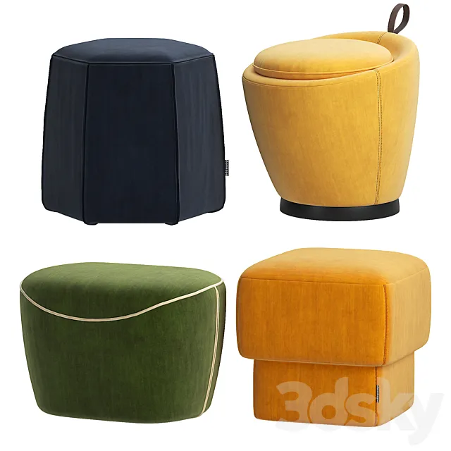 1st collection of poufs from DOMKAPA 3DModel 1st collection of poufs from DOMKAPA 3DModel