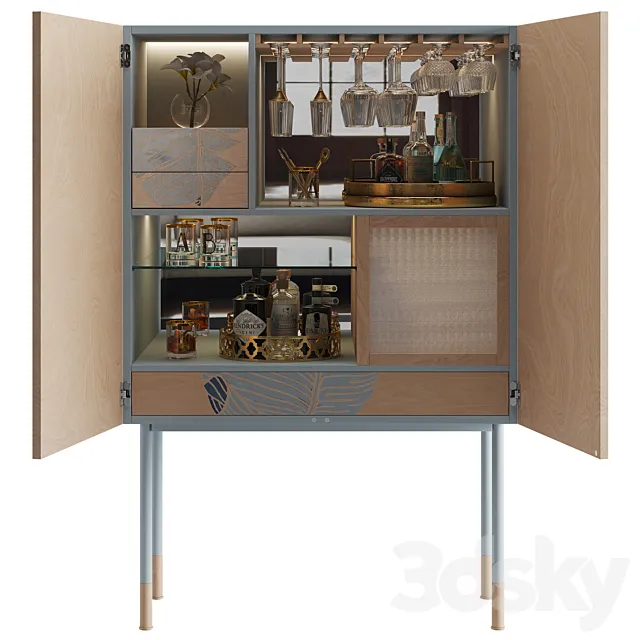 1st DIBS 21st Century Basjoo Bar Cabinet 3D Model 1st DIBS 21st Century Basjoo Bar Cabinet 3D Model
