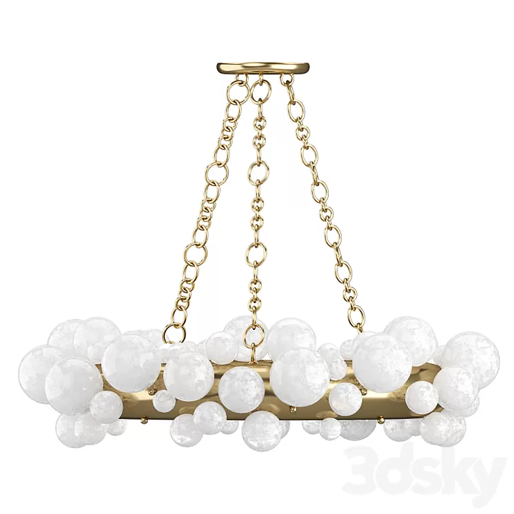 1st DIBS Bubble Ring Rock Crystal Chandelier by Phoenix 3D Model Free Download
