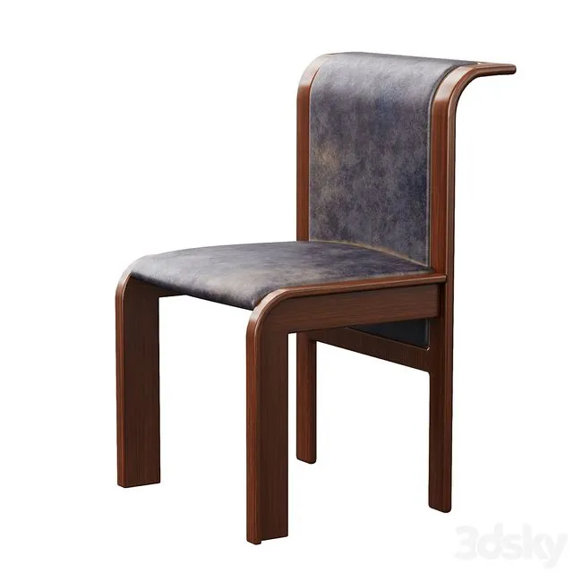 1st DIBS Restaurant Leather Vintage Chair 3D Model 1st DIBS Restaurant Leather Vintage Chair 3D Model