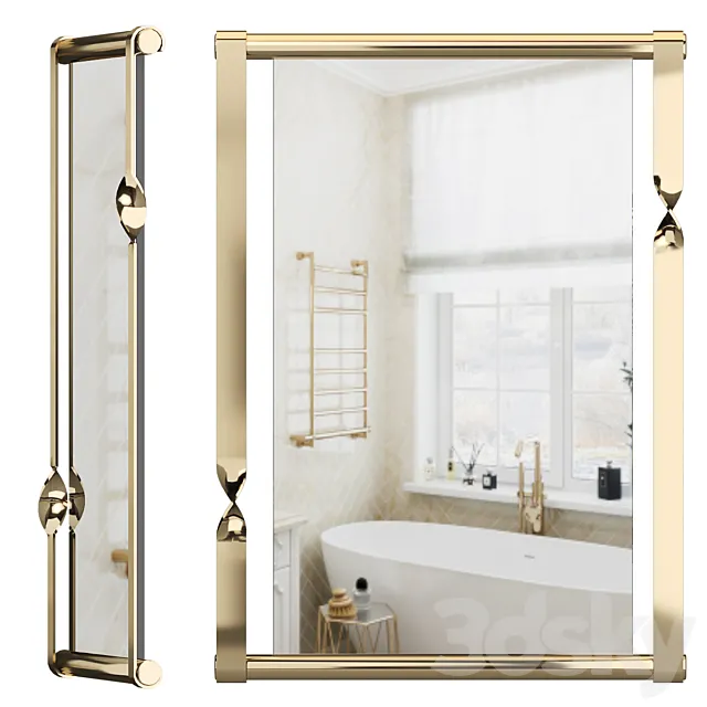1stdibs Luciano Frigerio Midcentury Mirror 3D Model