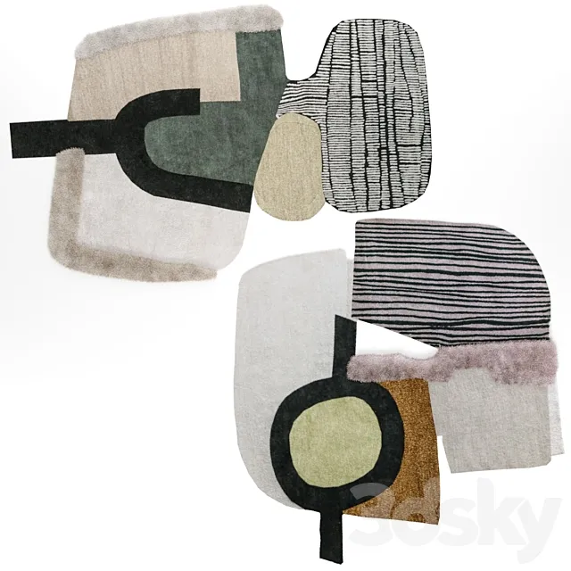 2 Carpets BAXTER – HIMANI D and HIMANI E 3DModel