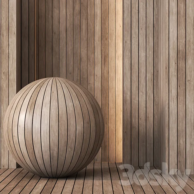 2 Plank Wood Texture – 4K – Seamless 3D Model