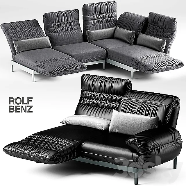 2 sofa ROLF BENZ PLURA 3DModel 2 sofa ROLF BENZ PLURA 3DModel
