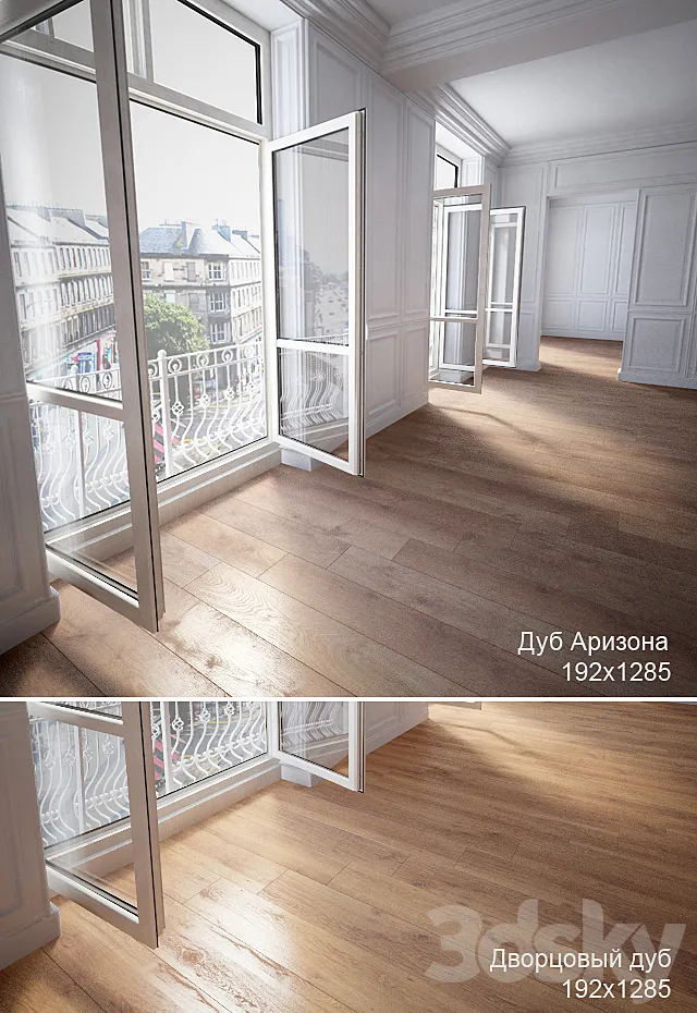 2 types of parquet: Oak Arizona Oak Highland 3D Model 2 types of parquet: Oak Arizona Oak Highland 3D Model