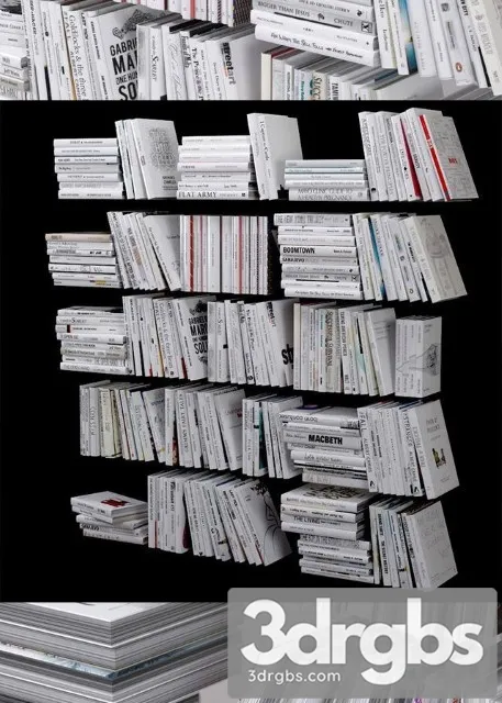 200 White Papers 3D Model Download