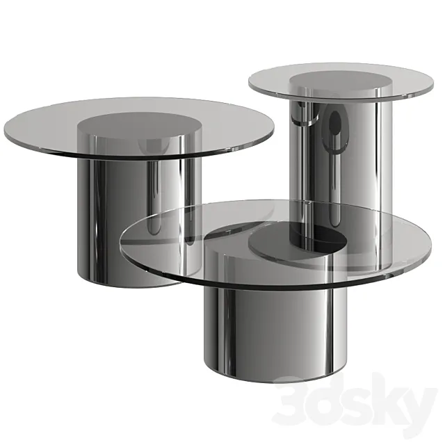 2001 by BD Barcelona Side Tables 3DModel 2001 by BD Barcelona Side Tables 3DModel