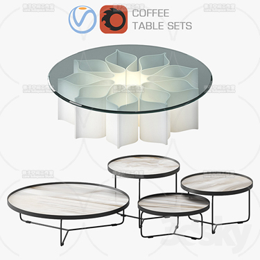 3DSKY MODELS – COFFEE TABLE – No.014 - thumbnail 1