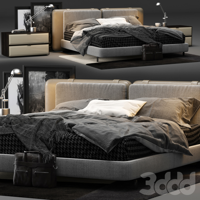 3DSKY MODELS – BED 3D MODELS – BED 1 – No.032 - thumbnail 1