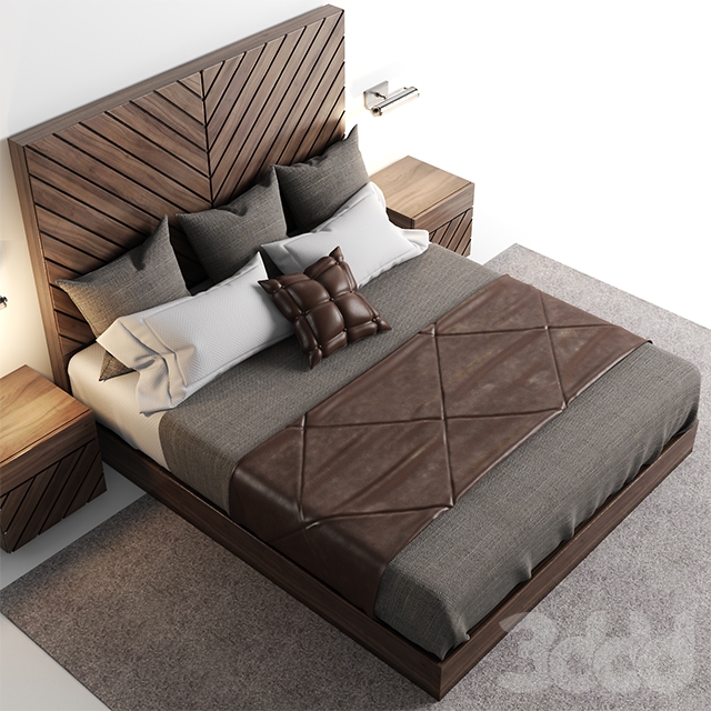 3DSKY MODELS – BED 3D MODELS – BED 1 – No.053 - thumbnail 1