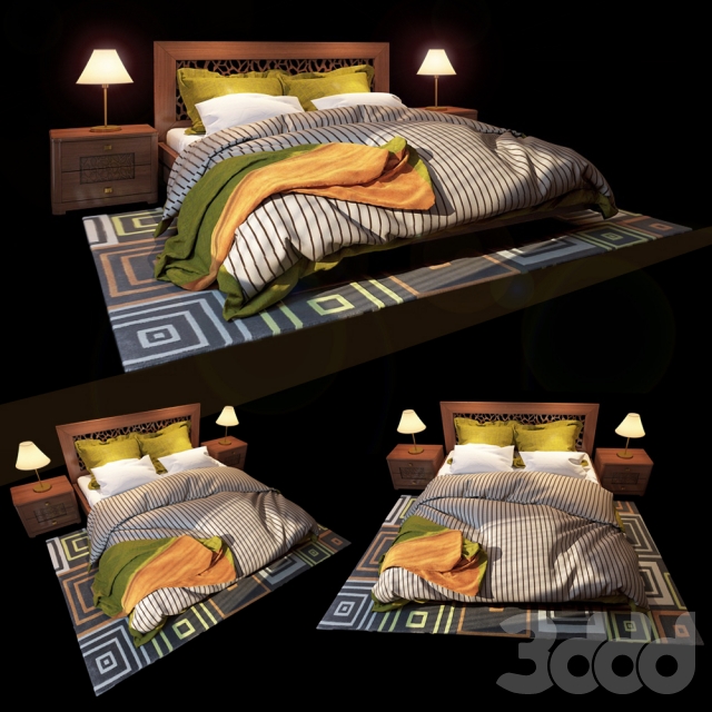 3DSKY MODELS – BED 3D MODELS – BED 1 – No.082 - thumbnail 1
