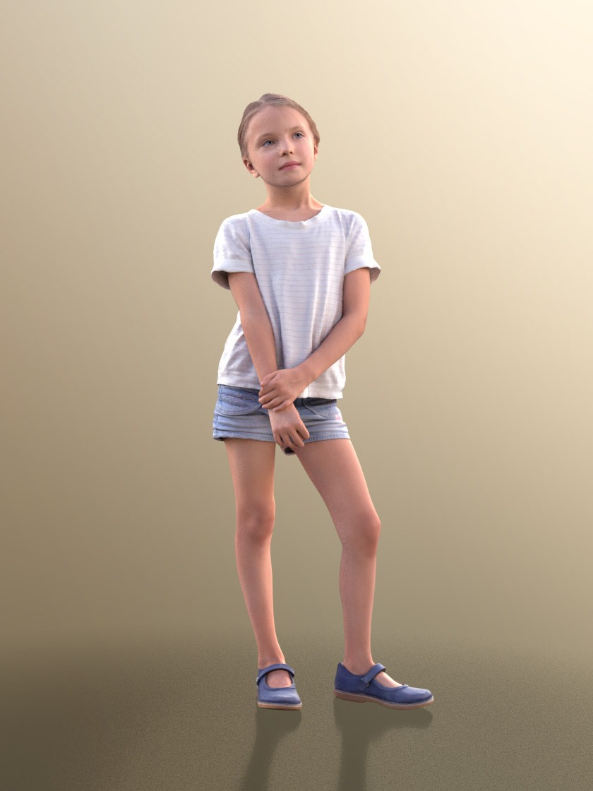 3DSKY FREE – HUMAN 3D – CHILD AND DOG – No.002