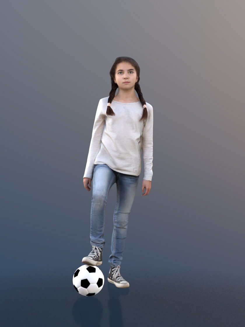 3DSKY FREE – HUMAN 3D – CHILD AND DOG – No.006