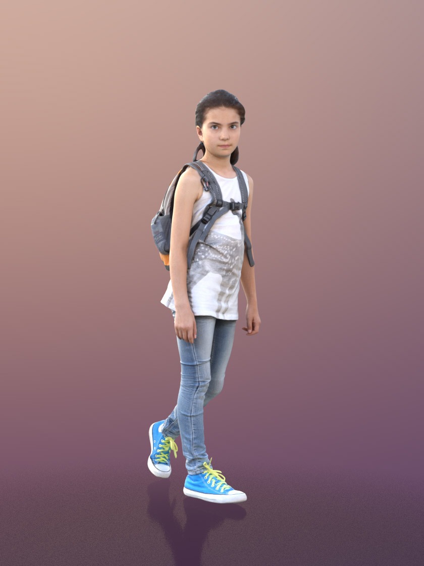 3DSKY FREE – HUMAN 3D – CHILD AND DOG – No.007