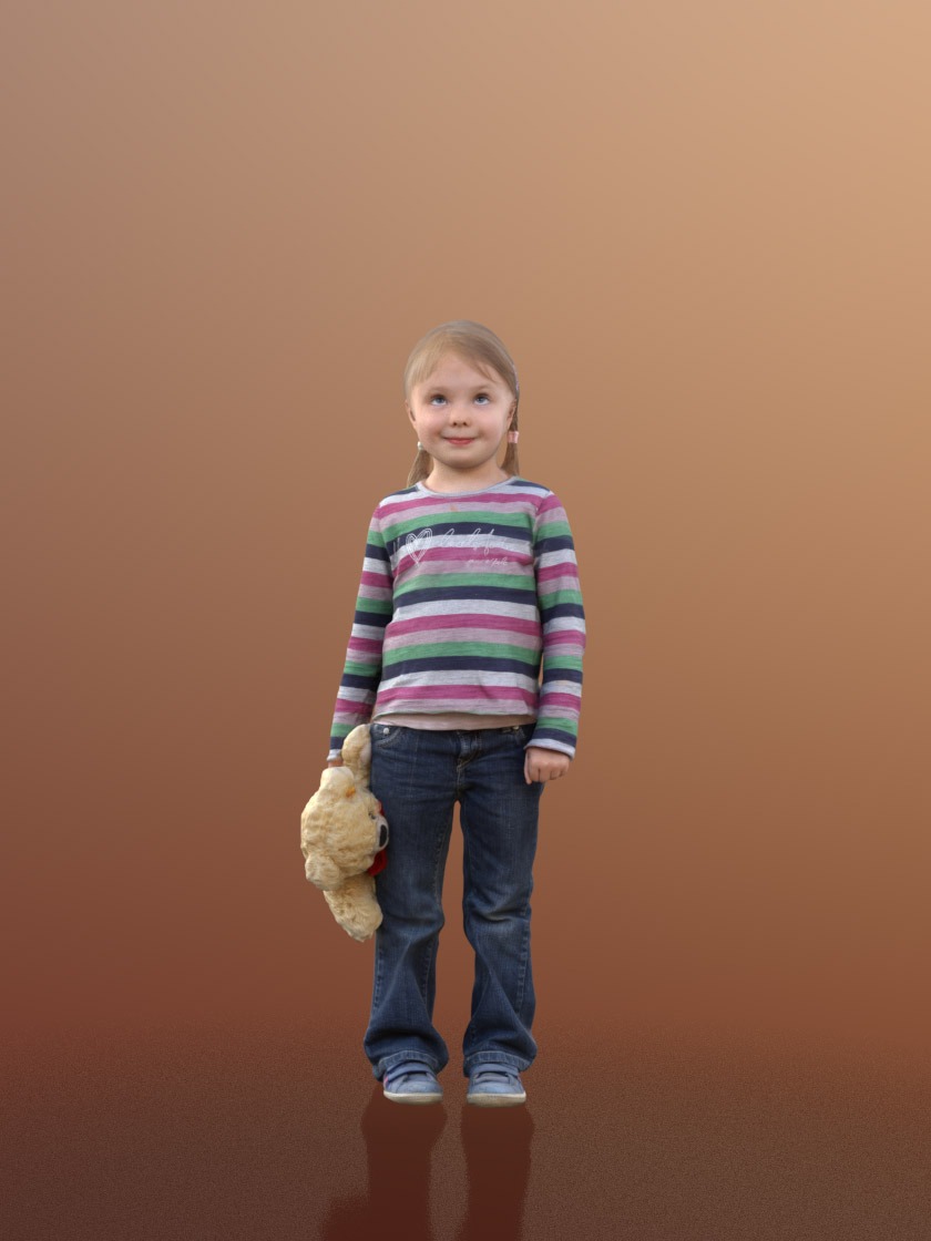 3DSKY FREE – HUMAN 3D – CHILD AND DOG – No.010