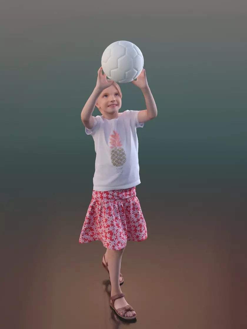 3DSKY FREE – HUMAN 3D – CHILD AND DOG – No.016