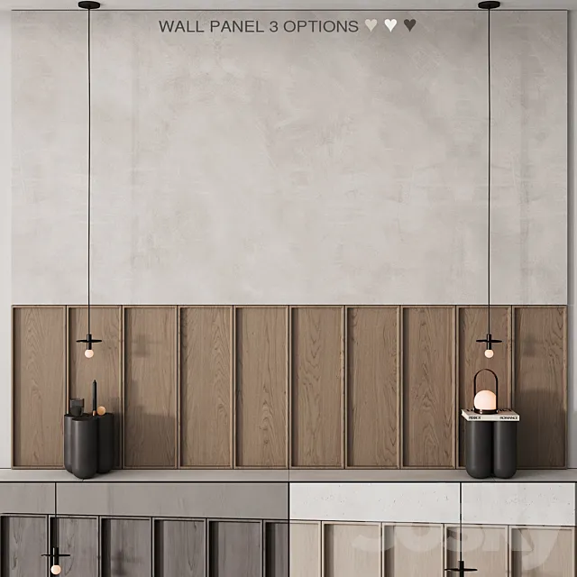 206 wall composition 05 bedroom headboard kit 02 3D Model 206 wall composition 05 bedroom headboard kit 02 3D Model