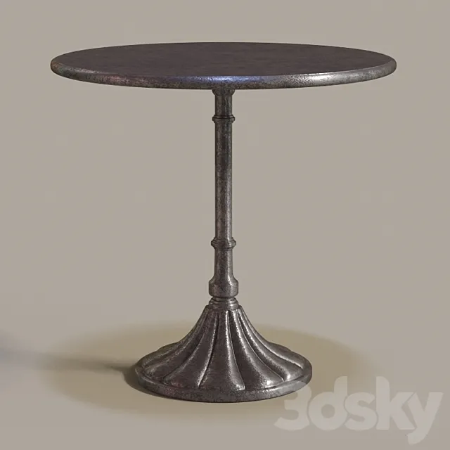 20th C. Chrysanthemum Brasserie Table 3D Model