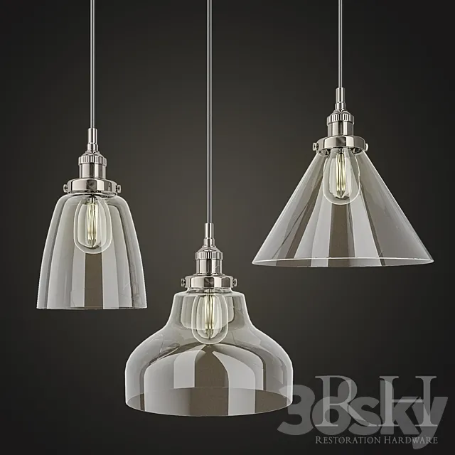20TH C. FACTORY FILAMENT GLASS PENDANT 3DModel 20TH C. FACTORY FILAMENT GLASS PENDANT 3DModel