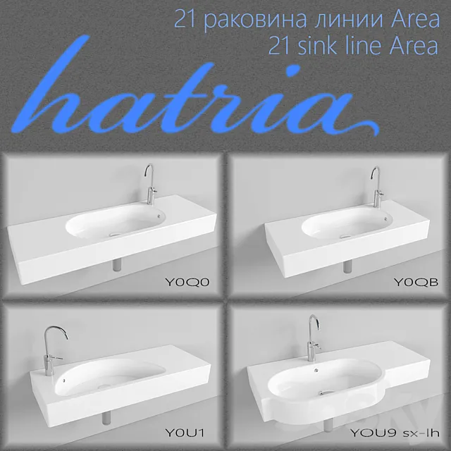 21 sink manufacturer HATRIA Area line 3DModel 21 sink manufacturer HATRIA Area line 3DModel