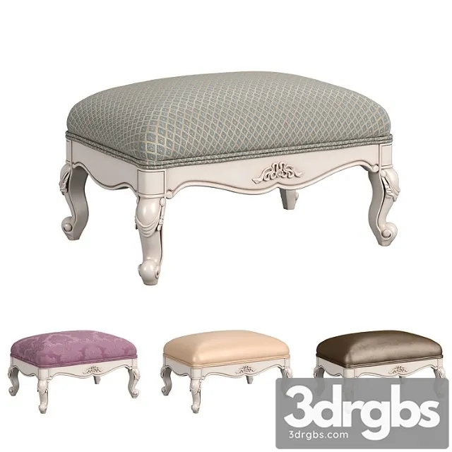 230 Carpenter Casual Chair Foot Stool 683x483x305 3D Model Download