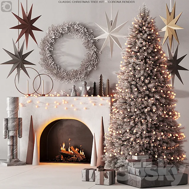 240 happy new year 04 christmas tree mono 01 light CORONA 3D Model 240 happy new year 04 christmas tree mono 01 light CORONA 3D Model