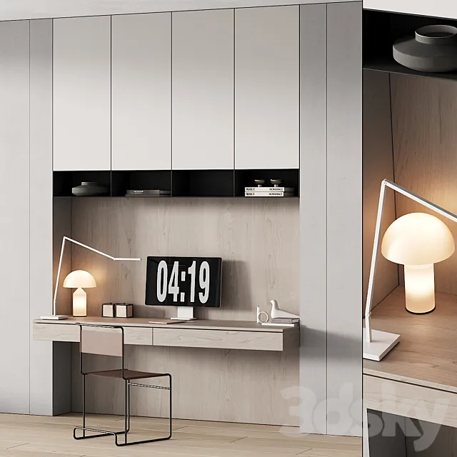 244 office furniture 09 workplace 05 minimal warm vintage 01 3DModel 244 office furniture 09 workplace 05 minimal warm vintage 01 3DModel