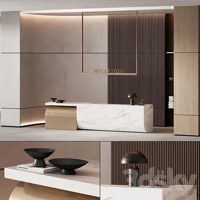 251 office furniture 10 reception desk 05 3D Model 251 office furniture 10 reception desk 05 3D Model