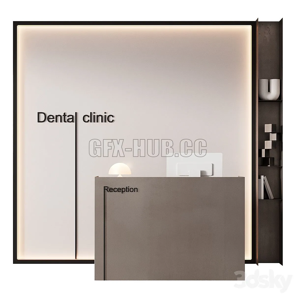 254 office furniture 13 reception desk 08 3D Model 254 office furniture 13 reception desk 08 3D Model