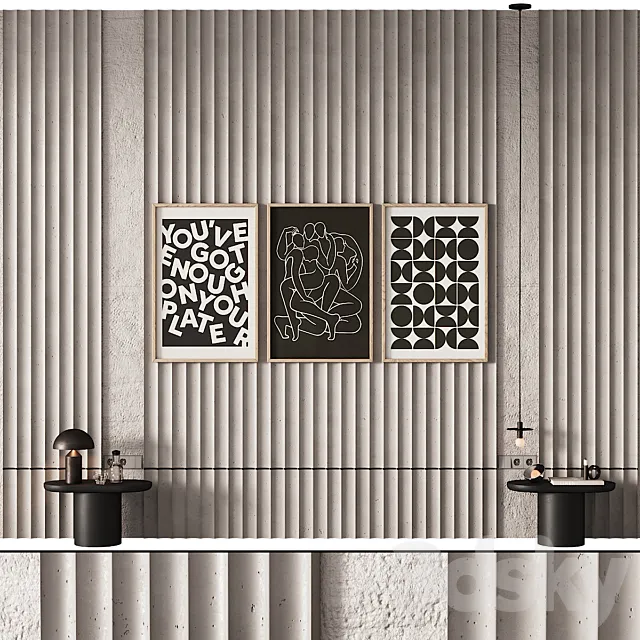 267 wall composition 09 bedroom headboard kit 04 3D Model 267 wall composition 09 bedroom headboard kit 04 3D Model