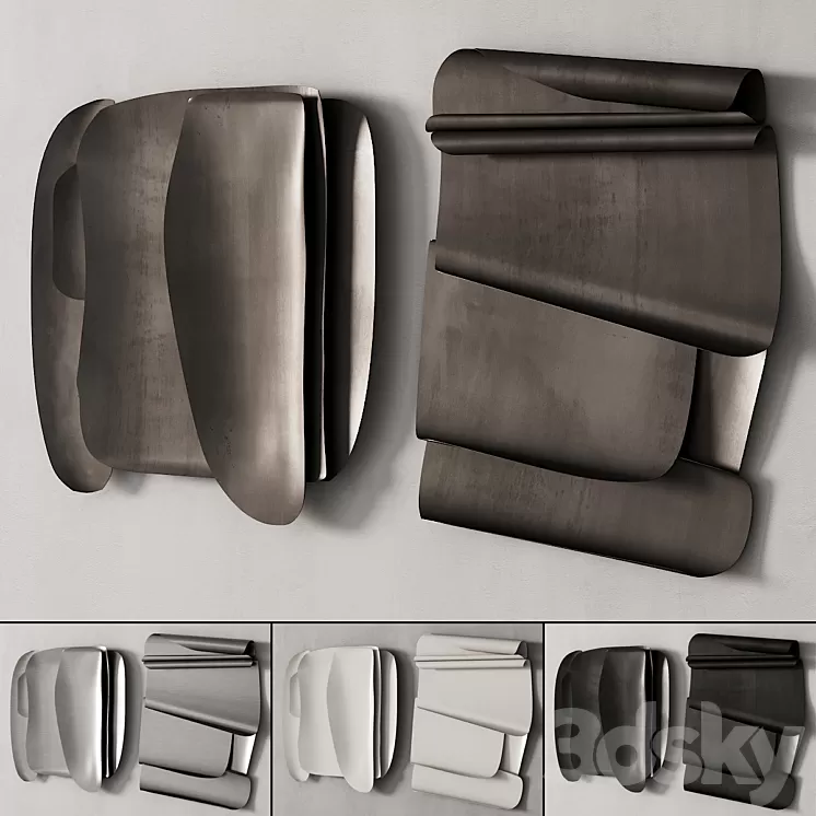 281 decorative wall art 13 metal wall sculptures P02 by Yyo Hai 3D Model Free Download