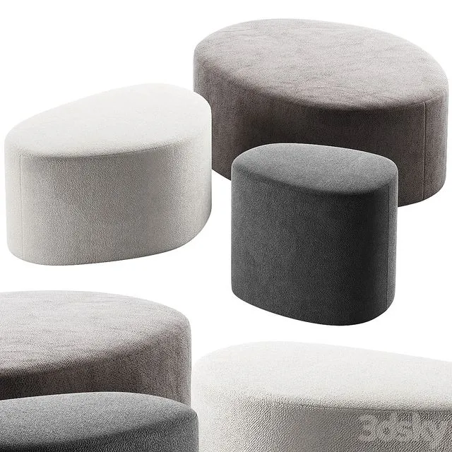 284 seating pouf Swole Ottoman by bludot 00 3D Model