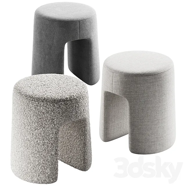 285 Fredericia Sequoia Pouf By Space Copenhagen 00 3D Model