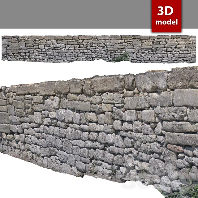 292 Stone Wall 3D Model