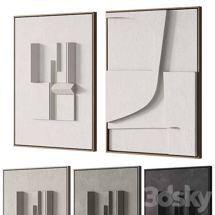 298 frame artwork 08 modern painting by iola studio 02 3D Model Free Download