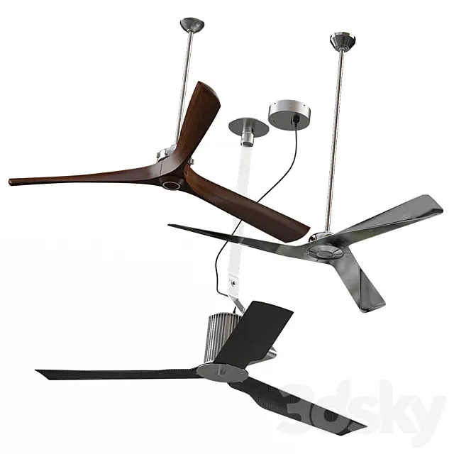 3 Designer Ventilator Fans 3D Model
