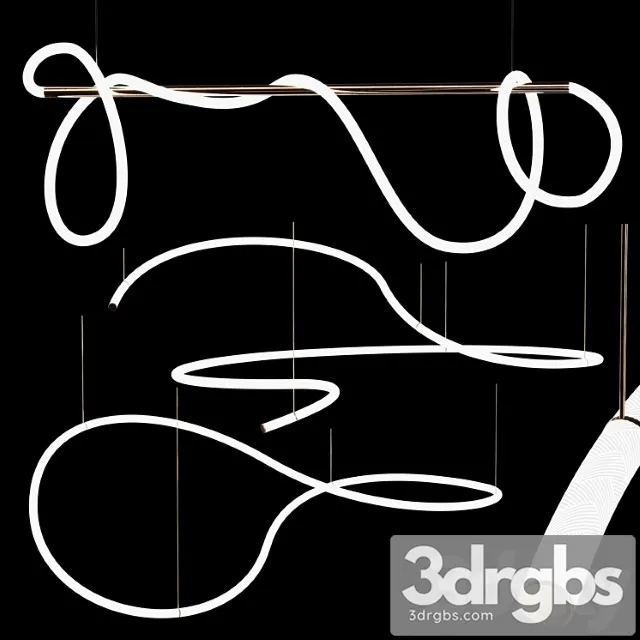3 Led Pendant Lamps Opal Shape Squiggle H4 Squiggle H5 3lights 3D Model Download 3 Led Pendant Lamps Opal Shape Squiggle H4 Squiggle H5 3lights 3D Model Download