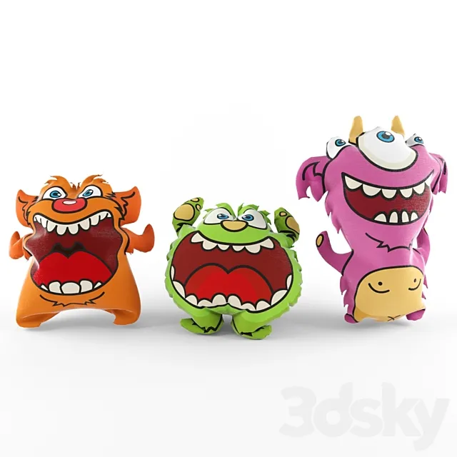 3 pillows monster 3D Model 3 pillows monster 3D Model