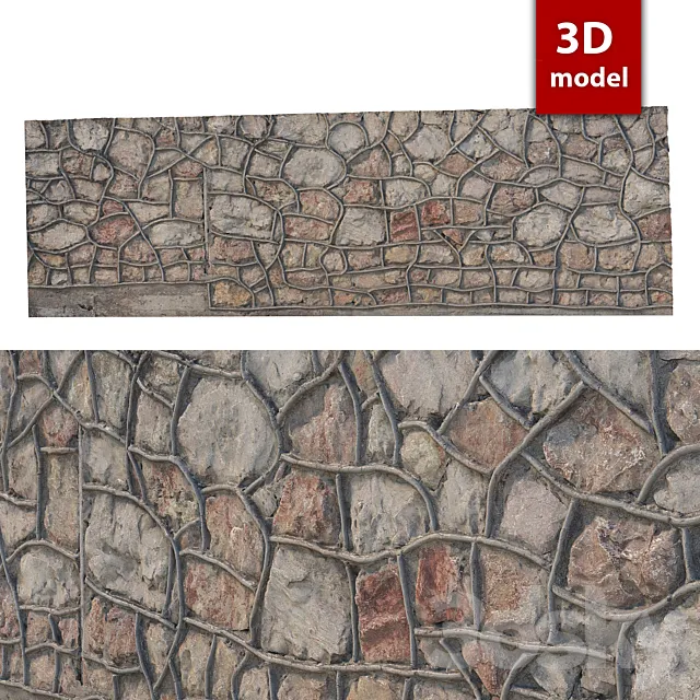 307 Stone Wall 3D Model